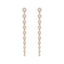 Sapphire Row Lab-Grown Diamond Round Bezel Tennis Earrings - 14K Rose Gold, 2 CTW (view 2)