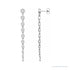 Sapphire Row Lab-Grown Diamond Round Bezel Tennis Earrings - 14K White Gold, 2 CTW