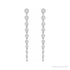 Sapphire Row Lab-Grown Diamond Round Bezel Tennis Earrings - 14K White Gold, 2 CTW (view 2)