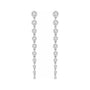 Sapphire Row Lab-Grown Diamond Round Bezel Tennis Earrings - 14K White Gold, 2 CTW (view 2)
