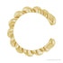 Sapphire Row Gold Rope Ear Cuff - 10K Yellow Gold