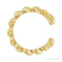 Sapphire Row Gold Rope Ear Cuff - 10K Yellow Gold