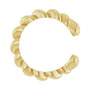 Sapphire Row Gold Rope Ear Cuff - 14K Yellow Gold