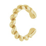 Sapphire Row Gold Rope Ear Cuff - 14K Yellow Gold (view 2)