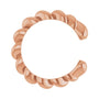 Sapphire Row Gold Rope Ear Cuff - 14K Rose Gold