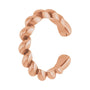 Sapphire Row Gold Rope Ear Cuff - 14K Rose Gold (view 2)