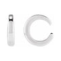 Sapphire Row Gold Domed Ear Cuff - 14K White Gold