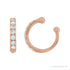 Sapphire Row Natural Diamond Ear Cuff - 14K Rose Gold