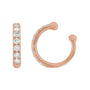 Sapphire Row Natural Diamond Ear Cuff - 14K Rose Gold
