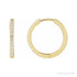 Sapphire Row Lab-Grown Diamond Pavé Huggie Earrings - 14K Yellow Gold, 16.3 mm