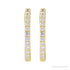 Sapphire Row Lab-Grown Diamond Pavé Huggie Earrings - 14K Yellow Gold, 16.3 mm (view 2)