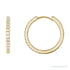 Sapphire Row Lab-Grown Diamond Pavé Huggie Earrings - 14K Yellow Gold, 17.4 mm