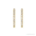 Sapphire Row Lab-Grown Diamond Pavé Huggie Earrings - 14K Yellow Gold, 17.4 mm (view 2)