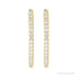 Sapphire Row Lab-Grown Diamond Pavé Huggie Earrings - 14K Yellow Gold, 22.9 mm (view 2)