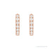 Sapphire Row Lab-Grown Diamond Pavé Huggie Earrings - 14K Rose Gold, 10 mm (view 2)
