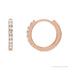 Sapphire Row Lab-Grown Diamond Pavé Huggie Earrings - 14K Rose Gold, 12 mm