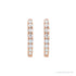Sapphire Row Lab-Grown Diamond Pavé Huggie Earrings - 14K Rose Gold, 12 mm (view 2)