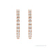 Sapphire Row Lab-Grown Diamond Pavé Huggie Earrings - 14K Rose Gold, 14 mm (view 2)