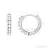 Sapphire Row Lab-Grown Diamond Pavé Huggie Earrings - 14K White Gold, 10 mm
