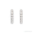 Sapphire Row Lab-Grown Diamond Pavé Huggie Earrings - 14K White Gold, 10 mm (view 2)