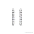 Sapphire Row Lab-Grown Diamond Pavé Huggie Earrings - 14K White Gold, 12 mm (view 2)