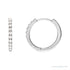 Sapphire Row Lab-Grown Diamond Pavé Huggie Earrings - 14K White Gold, 14 mm