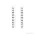 Sapphire Row Lab-Grown Diamond Pavé Huggie Earrings - 14K White Gold, 14 mm (view 2)