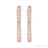 Sapphire Row Lab-Grown Diamond Pavé Huggie Earrings - 14K Rose Gold, 16.3 mm (view 2)