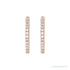 Sapphire Row Lab-Grown Diamond Pavé Huggie Earrings - 14K Rose Gold, 17.4 mm (view 2)