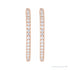 Sapphire Row Lab-Grown Diamond Pavé Huggie Earrings - 14K Rose Gold, 22.9 mm (view 2)