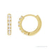 Sapphire Row Lab-Grown Diamond Pavé Huggie Earrings - 14K Yellow Gold, 10 mm