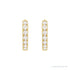 Sapphire Row Lab-Grown Diamond Pavé Huggie Earrings - 14K Yellow Gold, 10 mm (view 2)