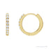 Sapphire Row Lab-Grown Diamond Pavé Huggie Earrings - 14K Yellow Gold, 12 mm