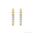 Sapphire Row Lab-Grown Diamond Pavé Huggie Earrings - 14K Yellow Gold, 12 mm (view 2)