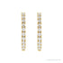 Sapphire Row Lab-Grown Diamond Pavé Huggie Earrings - 14K Yellow Gold, 14 mm (view 2)