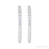 Sapphire Row Lab-Grown Diamond Pavé Huggie Earrings - 14K White Gold, 22.9 mm (view 2)