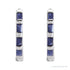 Sapphire Row Natural Gemstone Baguette Huggie Earrings - Blue Sapphire, 14K White Gold (view 2)