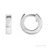 Sapphire Row Gold Thick Huggie Earrings - Platinum
