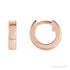 Sapphire Row Gold Thick Huggie Earrings - 14K Rose Gold