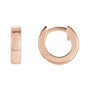 Sapphire Row Gold Thick Huggie Earrings - 14K Rose Gold