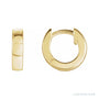 Sapphire Row Gold Thick Huggie Earrings - 10K Yellow Gold