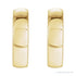Sapphire Row Gold Thick Huggie Earrings - 10K Yellow Gold (view 2)