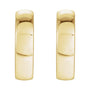 Sapphire Row Gold Thick Huggie Earrings - 10K Yellow Gold (view 2)
