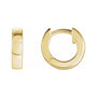 Sapphire Row Gold Thick Huggie Earrings - 14K Yellow Gold
