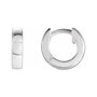 Sapphire Row Gold Thick Huggie Earrings - 10K White Gold