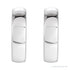 Sapphire Row Gold Thick Huggie Earrings - 14K White Gold (view 2)