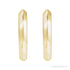 Sapphire Row Gold Knife-Edge Huggie Earrings - 14K Yellow Gold, 12.5 mm (view 2)