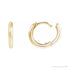 Sapphire Row Gold Knife-Edge Huggie Earrings - 14K Yellow Gold, 12.5 mm (view 3)