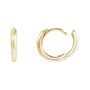 Sapphire Row Gold Knife-Edge Huggie Earrings - 14K Yellow Gold, 12.5 mm (view 3)