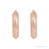 Sapphire Row Gold Knife-Edge Huggie Earrings - 14K Rose Gold, 10 mm (view 2)